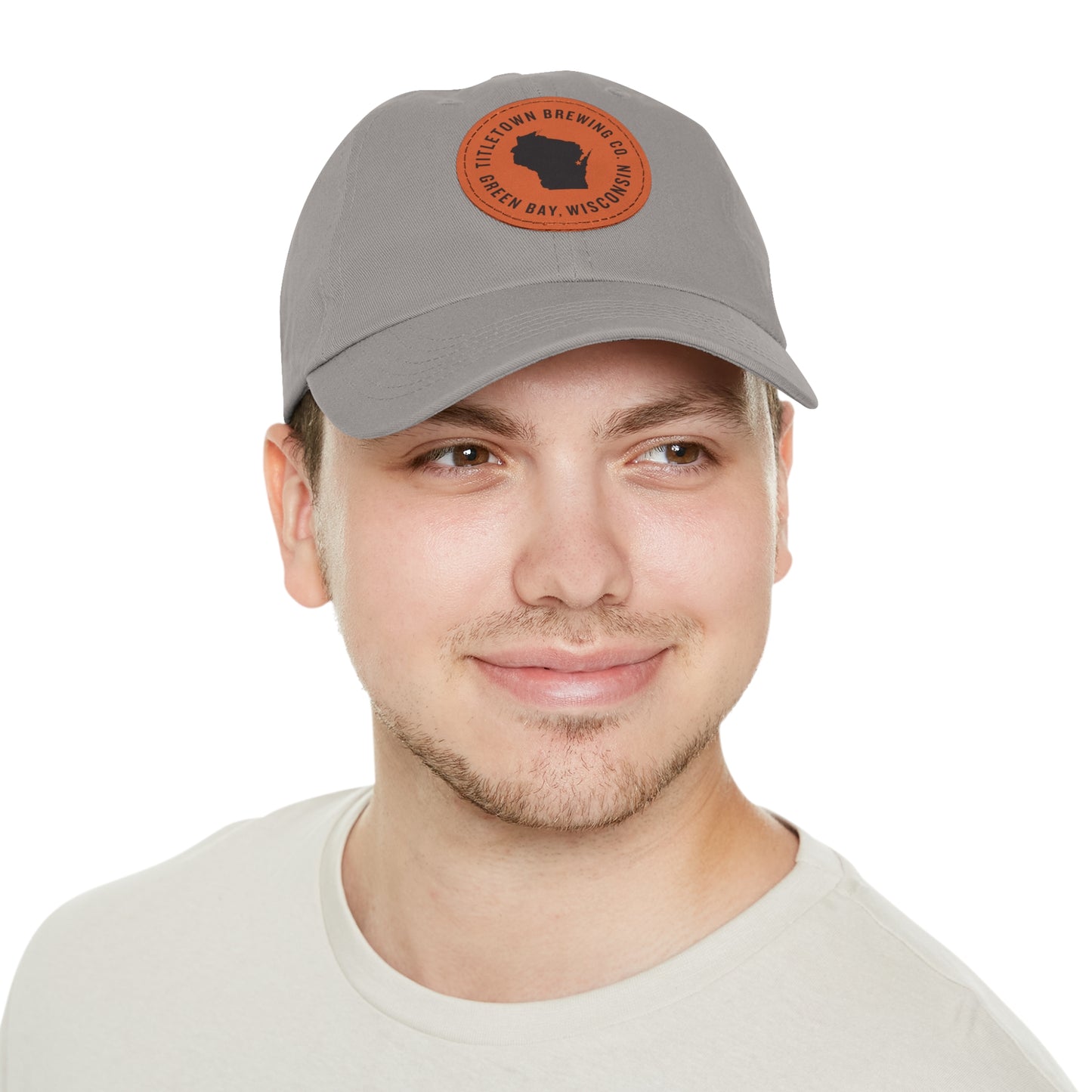 Titletown Brewing Co. Wisconsin Dad Hat with Leather Patch (Round)