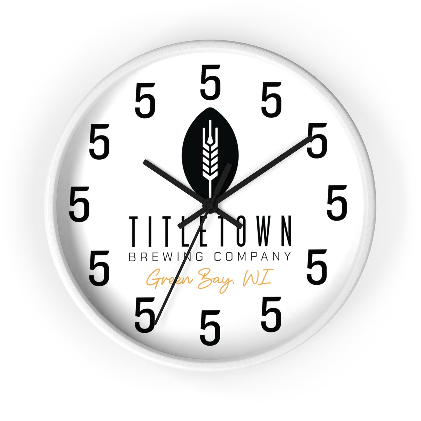 Titletown Brewing Company 5 O'clock Wall Clock