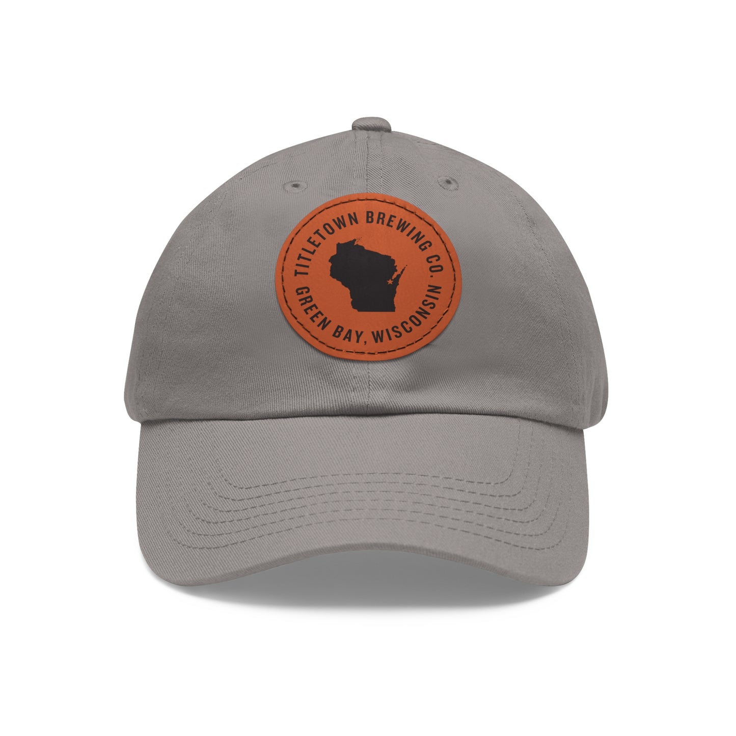 Titletown Brewing Co. Wisconsin Dad Hat with Leather Patch (Round)